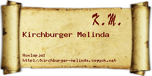 Kirchburger Melinda névjegykártya